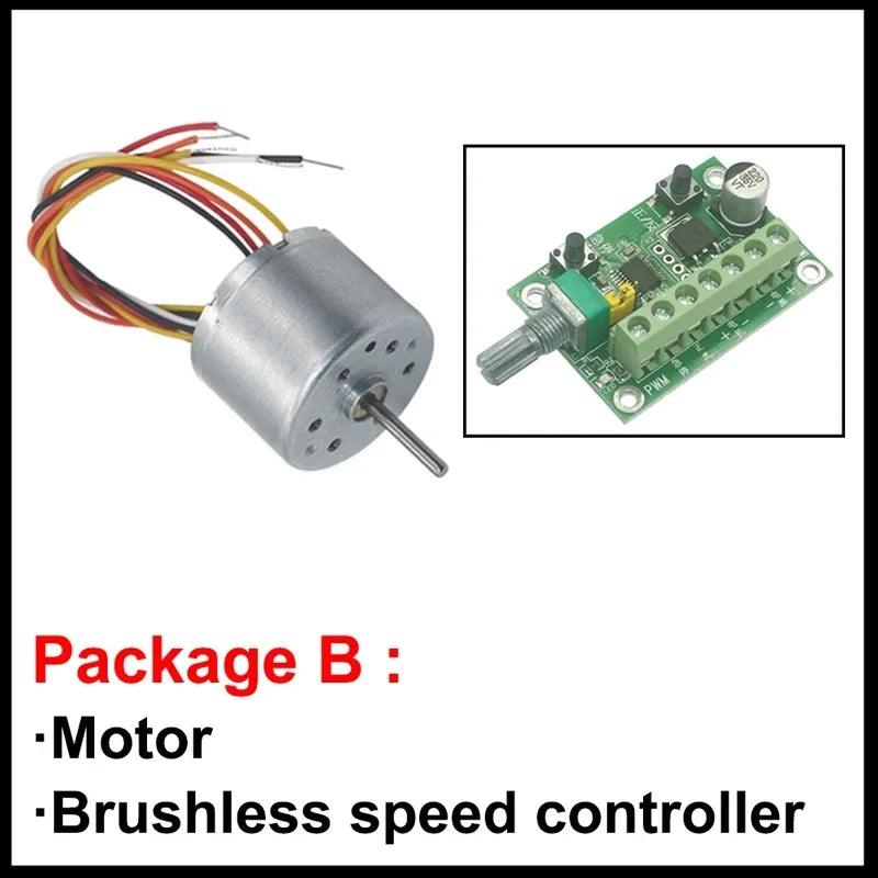 47572077117633|4757207715040112V 24V BLDC High Speed Motor 8700rpm Brushless Motor 2418 Shaft Length 22mm PWM Speed Controller Reverse CW CCW Brake