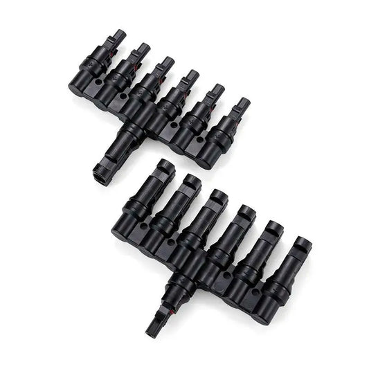 1 Pair x Male Female M/FM 6 to 1 Solar Panel Connector Cable Splitter Adapter PV 6T Branch parallel Connector - electrical center b2c