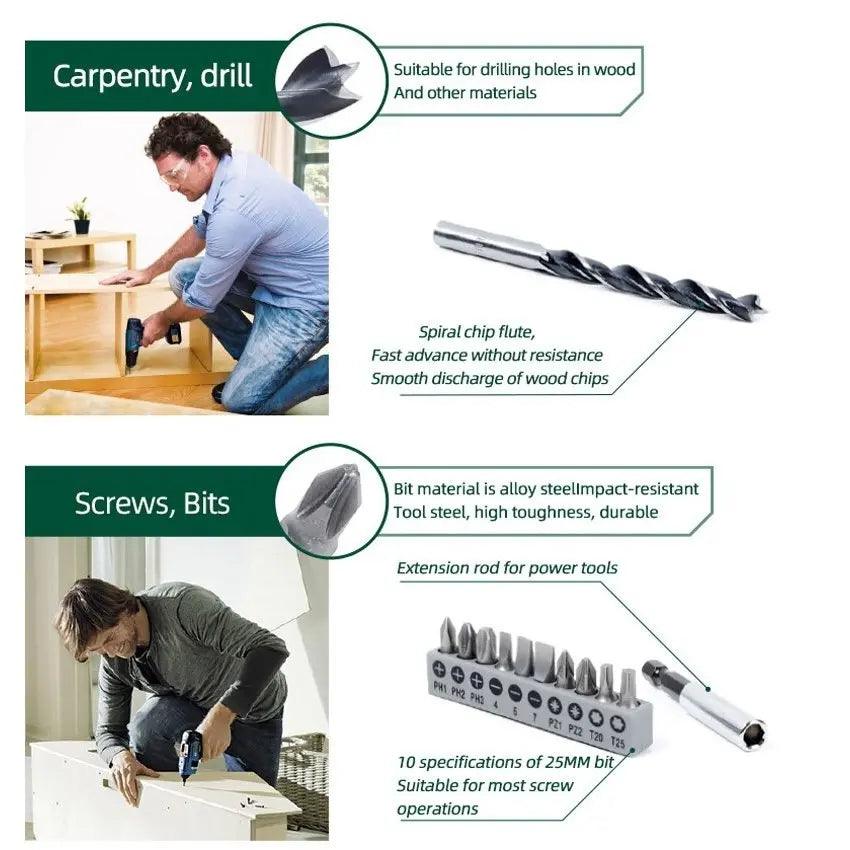 BOSCH- 33-Piece Twist Drill Combination Metal Drill Bit - electrical center b2c