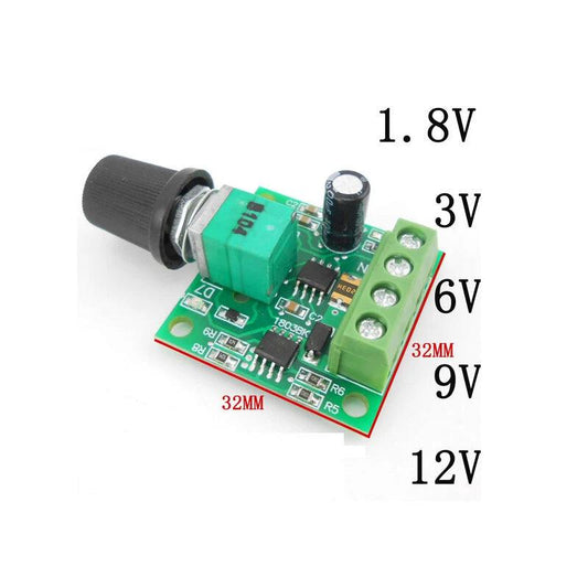 DC 1.8V-12V 2A Motor Controller PWM Speed Electric Low Voltage 1.8V 3V 5V 6V 12V Mini Regulator Switch Adjustable Drive Module,dc motor controller 12v