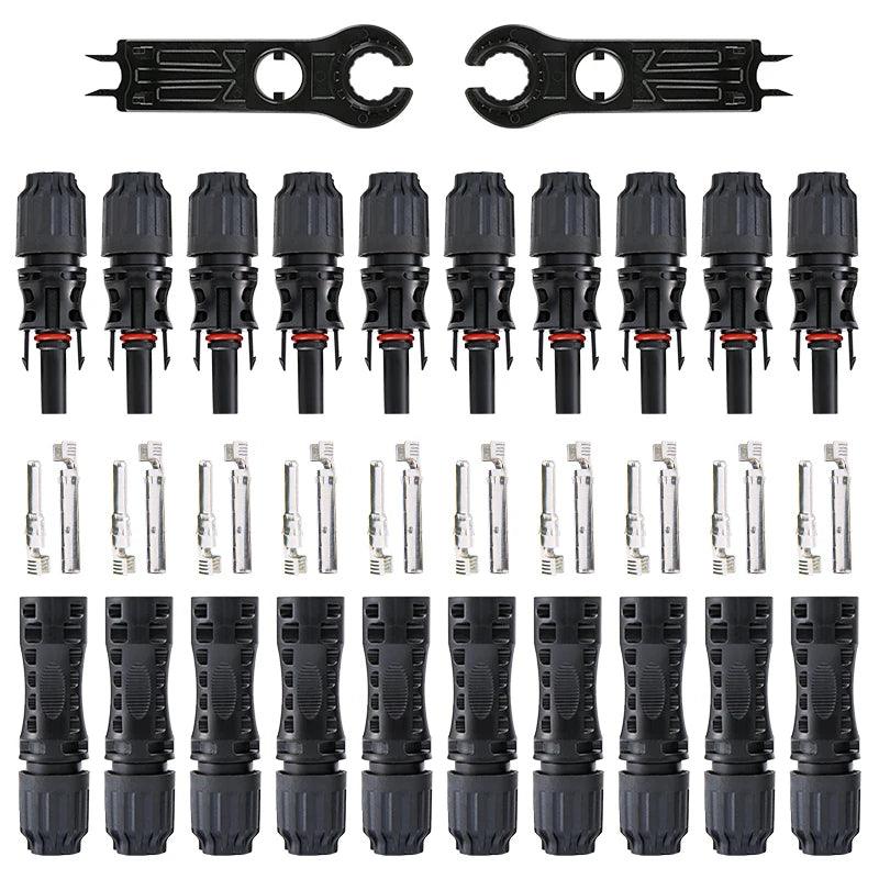 Free shipping PV Solar Connector Stecker Kit For 1500V30A Solar Panel Cable Branch DC Connectors Connect Tool Crimping pliers