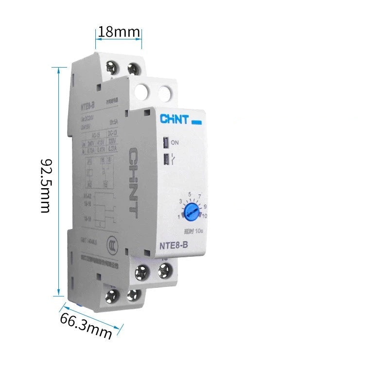 CHINT NTE8 Series DIN Rail Time Delay Relay NTE8A/NTE8B