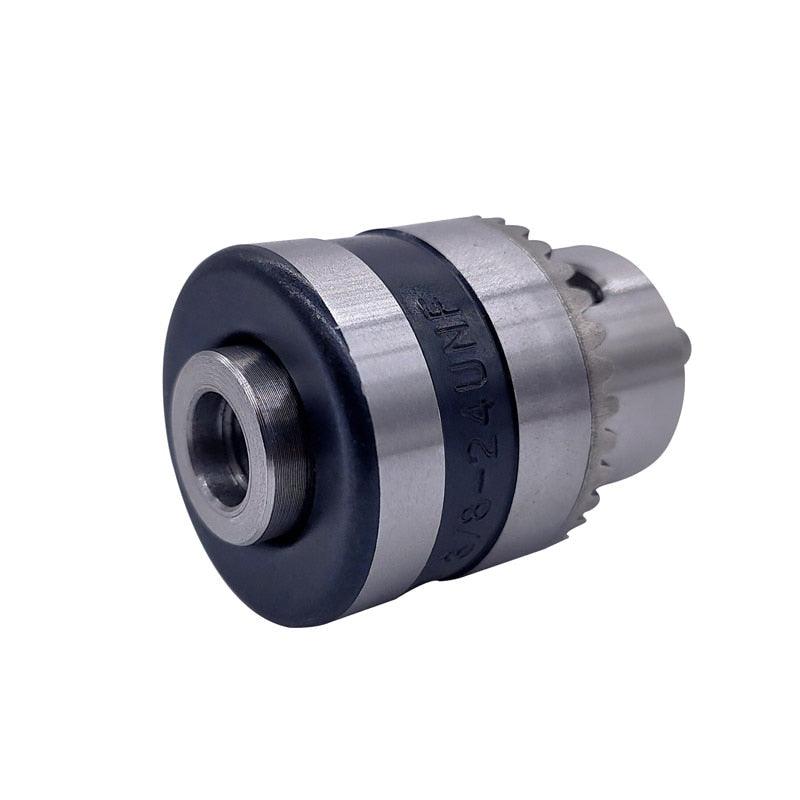 1pcs 1.5-10mm B12 3/8 Thread Drill Chuck Conversion Drill Chuck 1/2 M12x1.25 Wrench Into Electric Drill Keyless 3 Jaw Chuck.