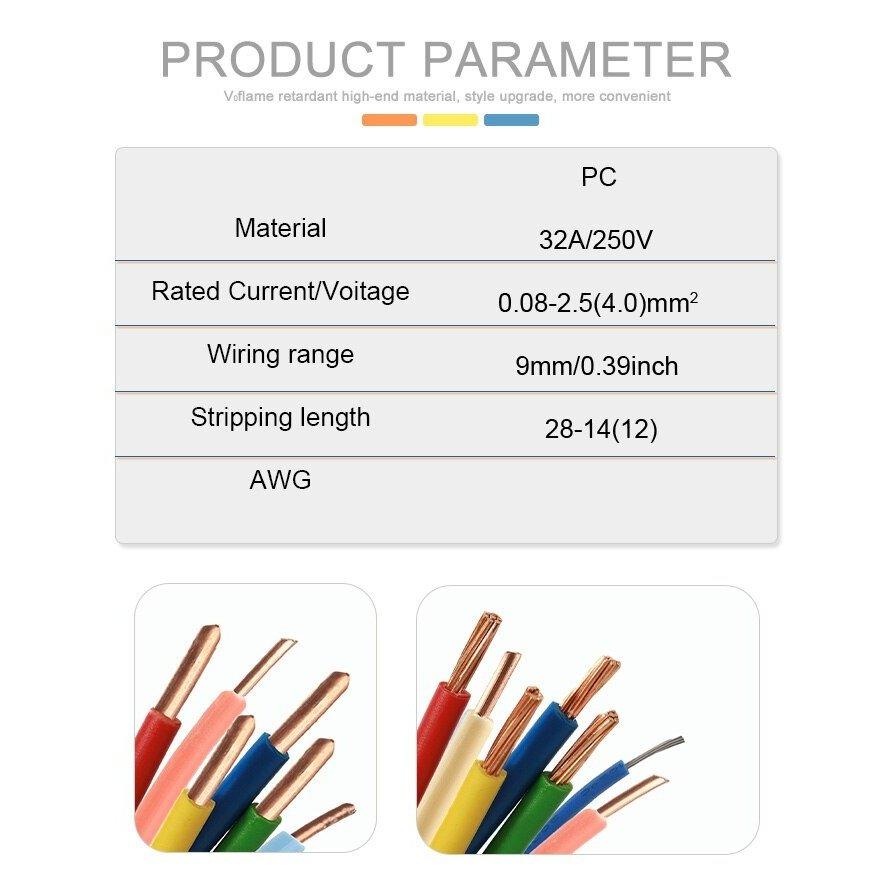 5/10PCS Mini Quick Splicing Splitter Universal Compact Conductor Wire Connectors Push-in Cable Terminals Block For Home 28-12AWG.