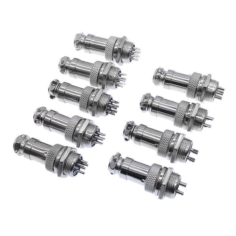 5/8' GX16 Aviation Cable Connector 2Pin-10pin Male Plug & Female Socket Connectors.
