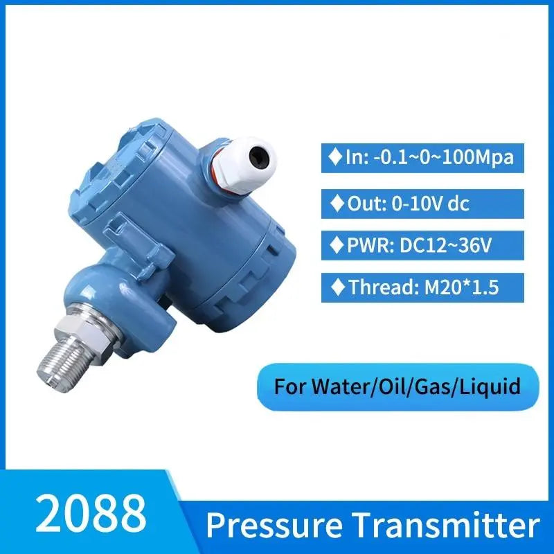 0-10 bar Absolute 0-10V Static Pressure Sensor Pneumatic Pressure Transducer Hydraulic Oil Pressure Transmitter 0-60Mpa - electrical center b2c