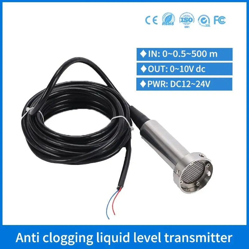 0-10v Silicon Submersible Sewage Dirty Water Level Sensor Rain Water Pressure Level Transmitter for Septic Tank Deep Well - electrical center b2c