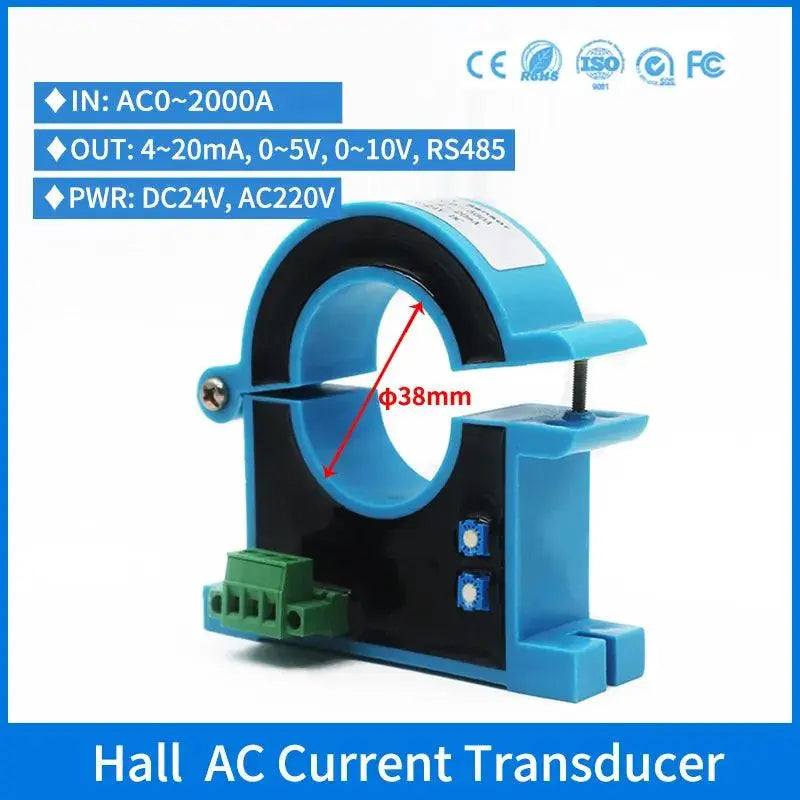 0-500A AC Current Transmitter Current Sensor 4-20ma AC Current Transducer - electrical center b2c