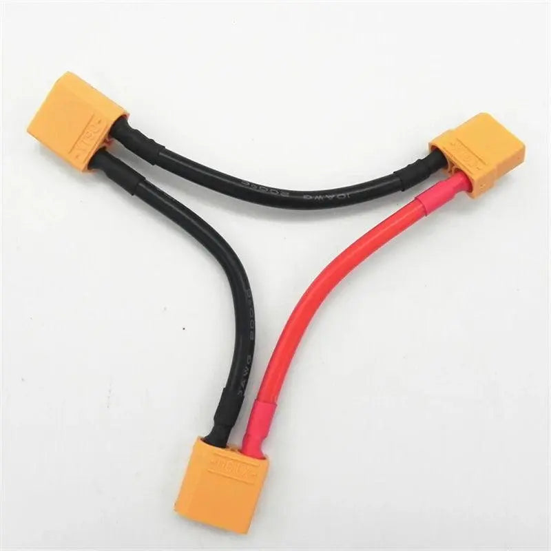 1 Pcs XT90 Connector 1 Male To 2 Female Serial Charger Cable Connection 10AWG 10CM Rc Spare Parts Part Accessories - electrical center b2c