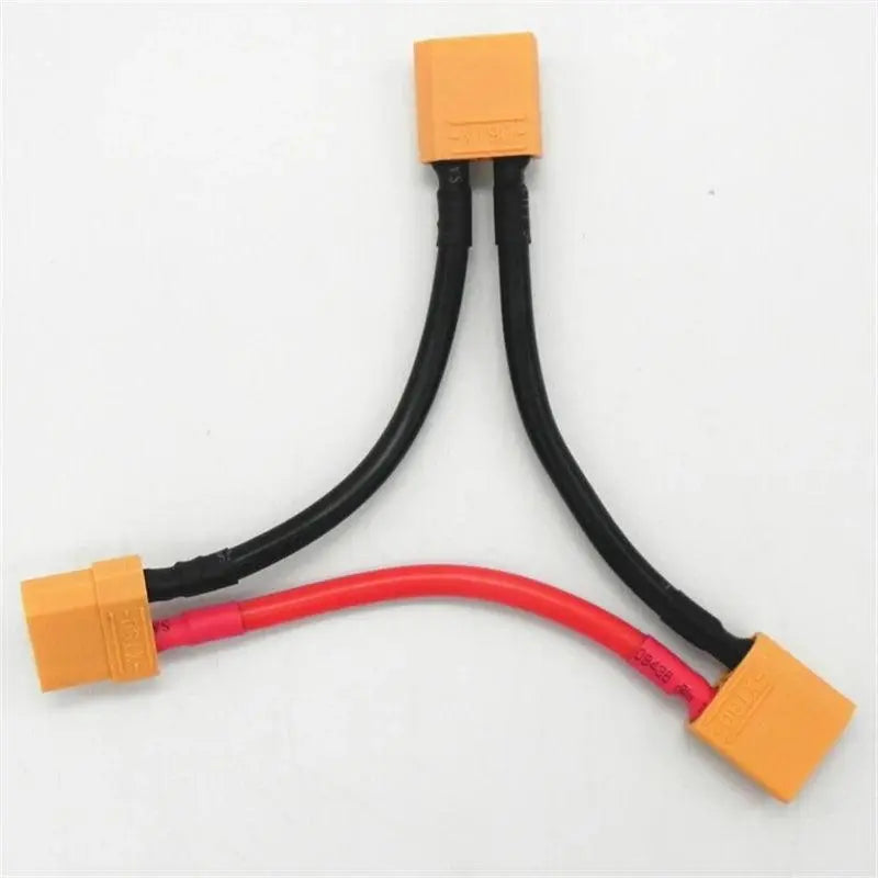 1 Pcs XT90 Connector 1 Male To 2 Female Serial Charger Cable Connection 10AWG 10CM Rc Spare Parts Part Accessories - electrical center b2c