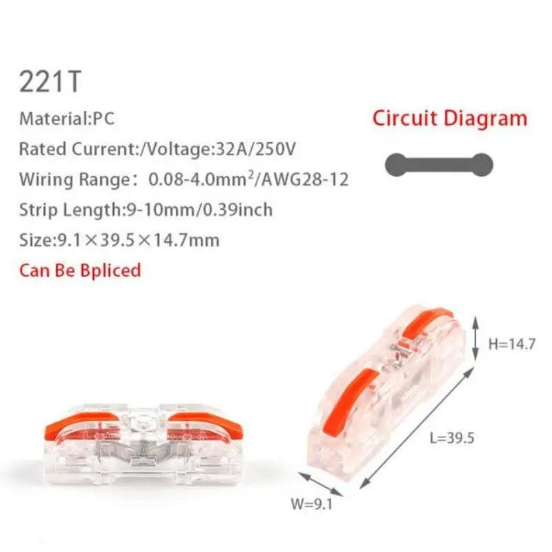 1 in Multiple Out Quick Wiring Connector Universal Splitter Wiring Cable Push-in - electrical center b2c