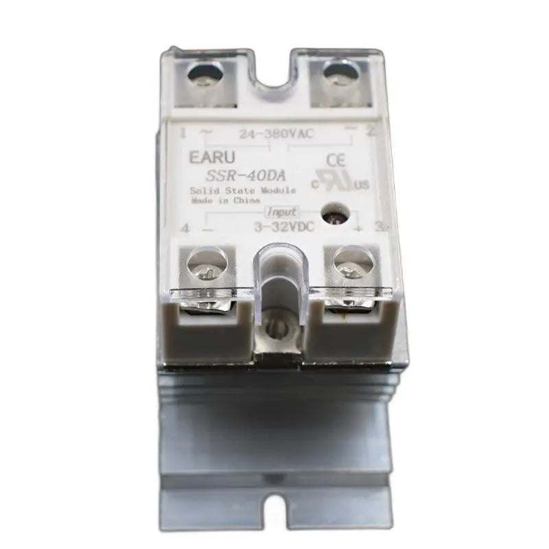 1 pc SSR-40DA Solid State Relay Moudle SSR-40 DA 40A with Plastic Cover+1 pc Aluminum Heat Sink Dissipation Radiator Combination - electrical center b2c