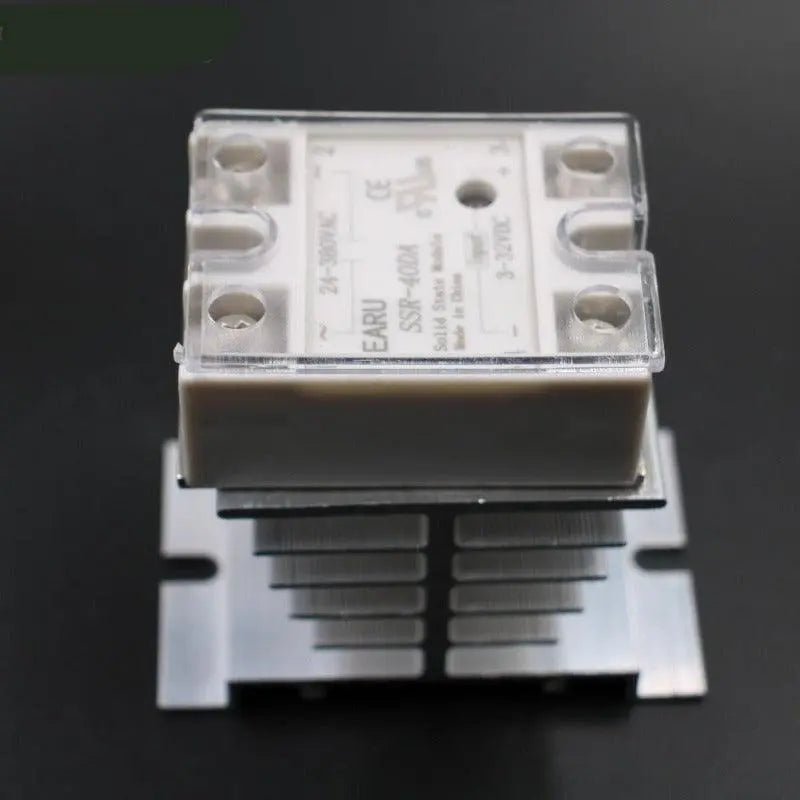 1 pc SSR-40DA Solid State Relay Moudle SSR-40 DA 40A with Plastic Cover+1 pc Aluminum Heat Sink Dissipation Radiator Combination - electrical center b2c