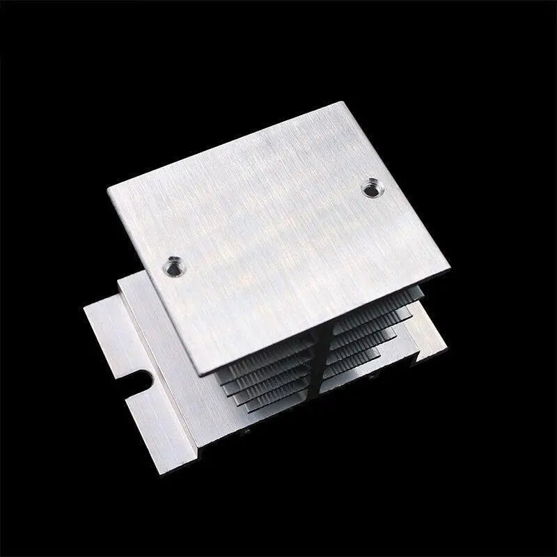 1 pcs New Aluminum Fins Single Phase Solid State Relay SSR 10A to 40A Aluminum Heat Sink Dissipation Radiator Newest  Rail Mount - electrical center b2c