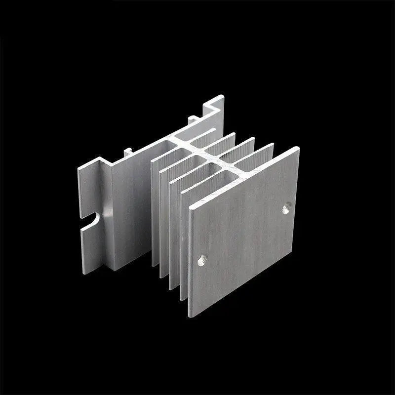 1 pcs New Aluminum Fins Single Phase Solid State Relay SSR 10A to 40A Aluminum Heat Sink Dissipation Radiator Newest  Rail Mount - electrical center b2c