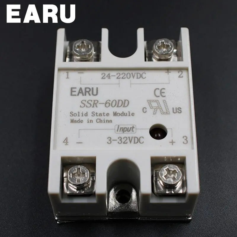 1 pcs Solid State Relay SSR-60DD 60A 3-32V DC Input TO 24-220V DC - electrical center b2c