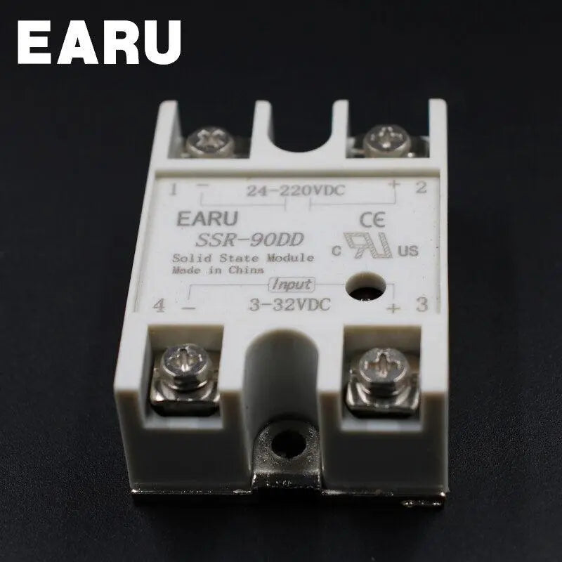 1 pcs Solid State Relay SSR-90DD 90A 3-32V DC Input TO 24-220V DC - electrical center b2c