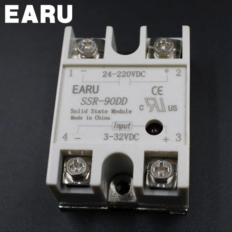 1 pcs Solid State Relay SSR-90DD 90A 3-32V DC Input TO 24-220V DC - electrical center b2c