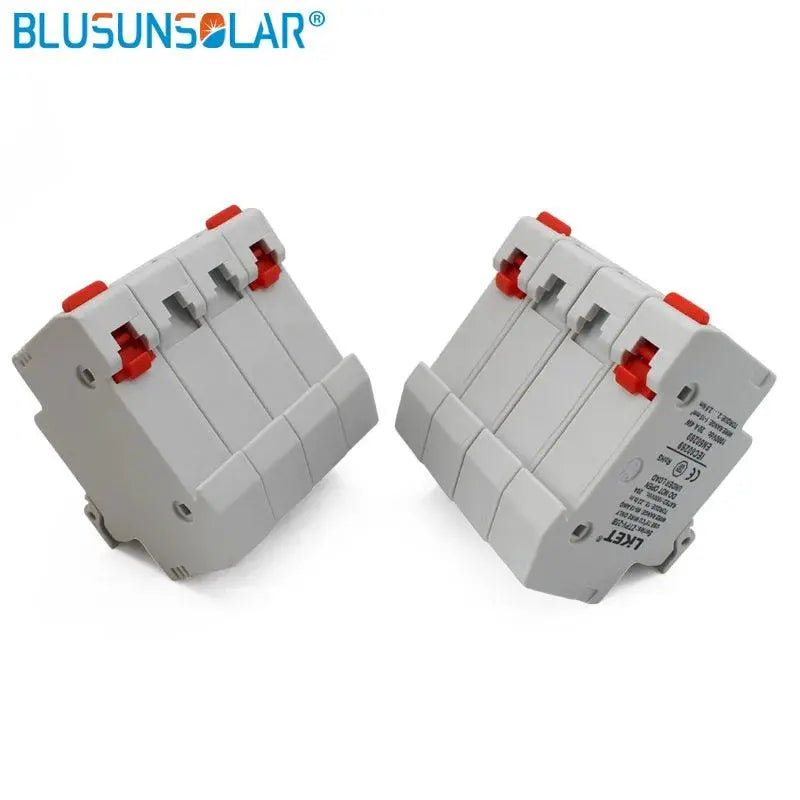 1 set  Parallel 4P Fuse Holder 1000V DC Fusible 10x38 gPV, with Fuse Holder for Solar System Protection - electrical center b2c