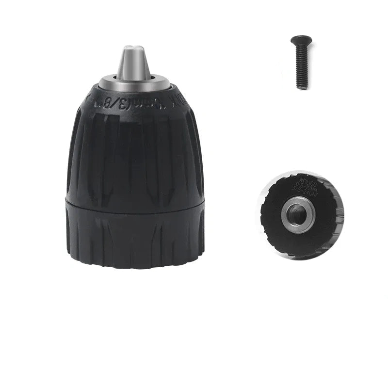 Hand-Tight Self-Locking Chuck,Clamping Range: 0.8–10mm,mounting Thread: screw 3/8"-24UNF drill adapter