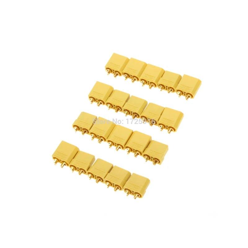 10 Pairs/lot XT90 Battery Connector Set 4.5mm Male Female Gold Plated Banana Plug DZ0096