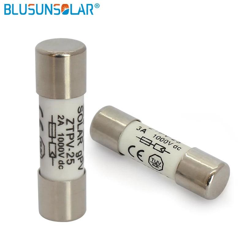 10 Pcs Lot 1000V 10*38MM 10A 12A 15A 20A 30A DC PV Solar Fuse Metal Alloys for Solar Power System Protection BX0234