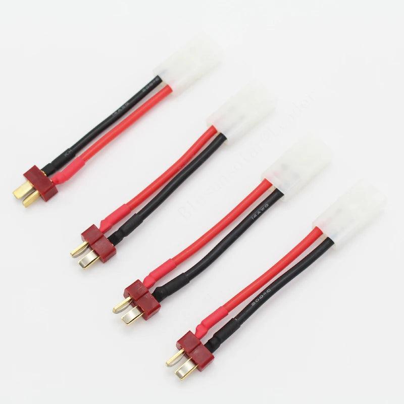 10 Pcs/Lot Tamiya Female To Dean Plug Male 14 AWG  Silicone Wire Connector Adapter 60mm