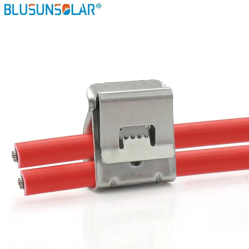 10 Pec Stainless Steel Solar PV Cable Clips Cable Clamp for 12awg 10awg PV Solar Cable Wire