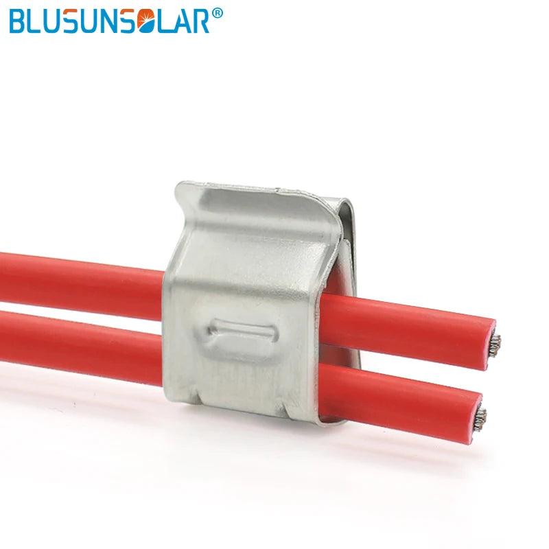 10 Pec Stainless Steel Solar PV Cable Clips Cable Clamp for 12awg 10awg PV Solar Cable Wire