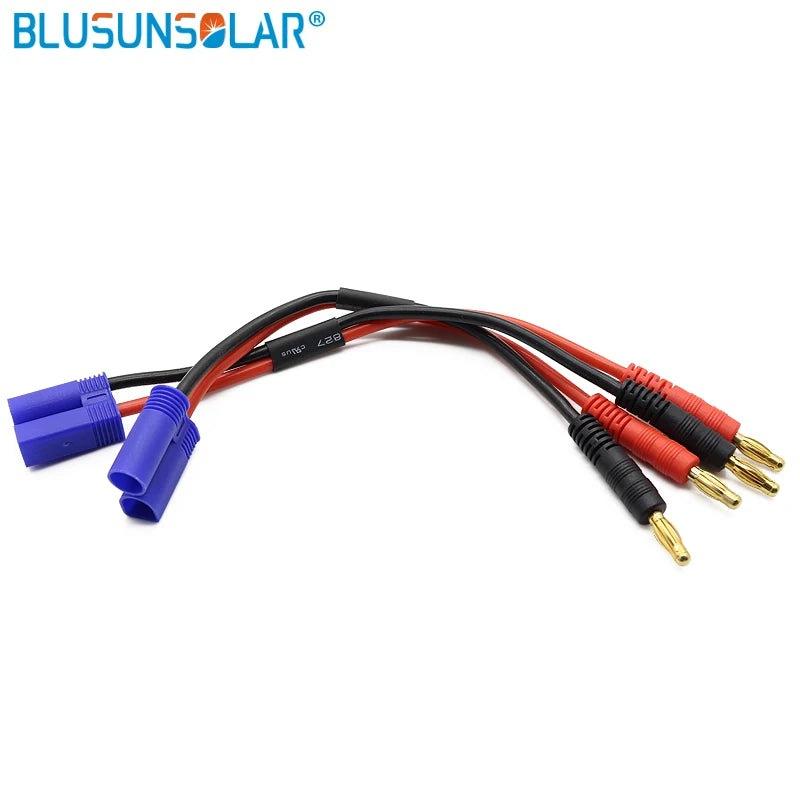 10 Pec/lot HobbyPark EC3 EC5 Connector Male To 4mm 4.0 Bullet Banana Plugs Adapter Lead 14AWG Silicone Wire Cable - electrical center b2c