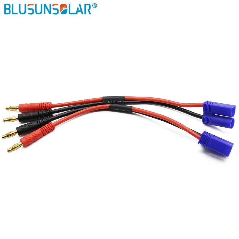 10 Pec/lot HobbyPark EC3 EC5 Connector Male To 4mm 4.0 Bullet Banana Plugs Adapter Lead 14AWG Silicone Wire Cable - electrical center b2c