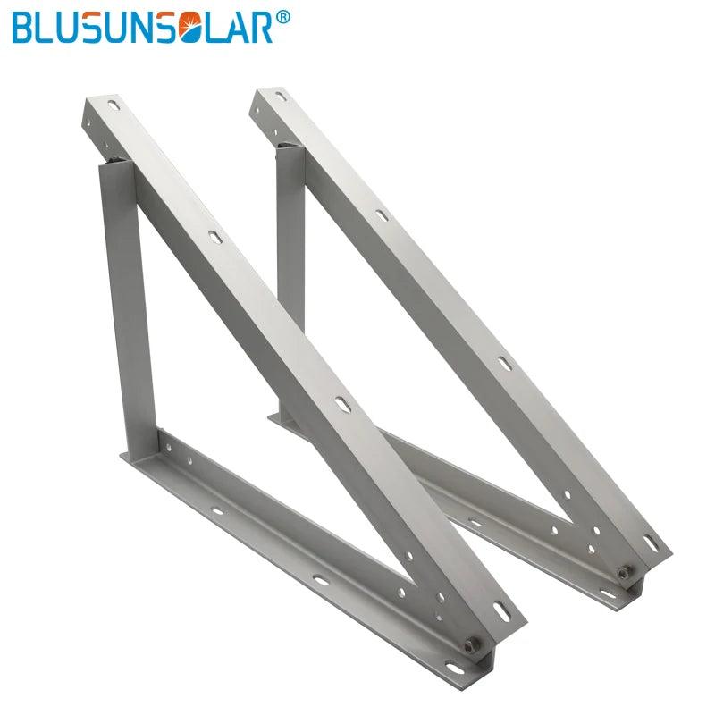 10 Pec/lot Triangle Aluminum Oblique Beam and Triangel Back Beam 550mm 100W 300W Solar Panel Roof Mounting Bracket for Motorhome