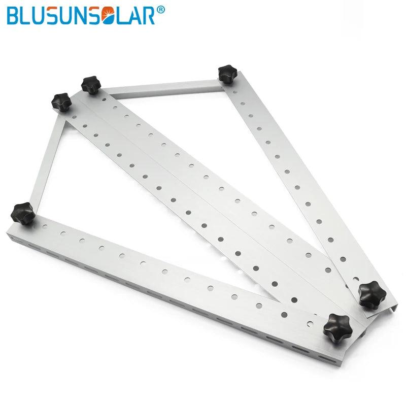 10 Set Triangle Aluminum Oblique Beam and Triangel Back Beam 550mm 100W 300W Solar Panel Roof Mounting Bracket for Van