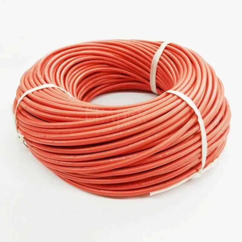 100 Meters/Roll 10 AWG Super Soft and Flexible Silicone Rubber Wire Cable Black/Red,10 awg silicone wire