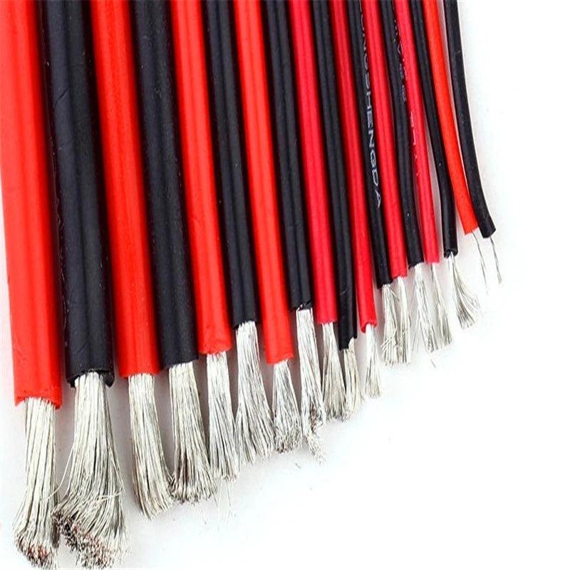 100 Meters/Roll  22 AWG Super Soft and Flexible Silicone Rubber Wire Cable Black/Red,22 awg silicone wire