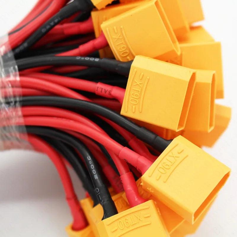 100 Pcs /Lot XT90 4.0mm Banana Connector with 14 AWG Silicone Cable for RC Part