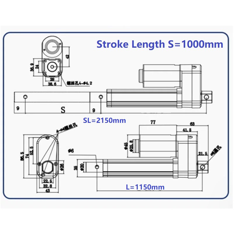 Linear Actuator with Hall Encoder