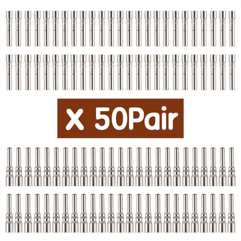 100/50/20/10 pair 60A Solar Connector male and female inside metal core use for PV cable connection  of solar connector pins