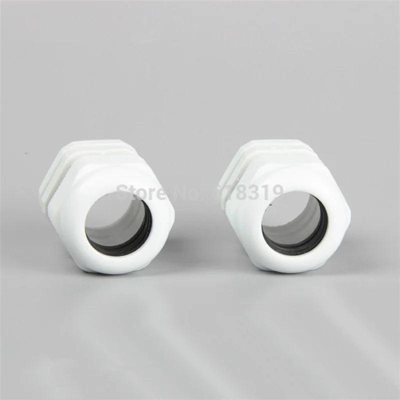 100pcs/lot PG7 Cable Gland IP68 Waterproof Connector Dim 3-6.5mm Nylon Plastic Wire Glands FS0120