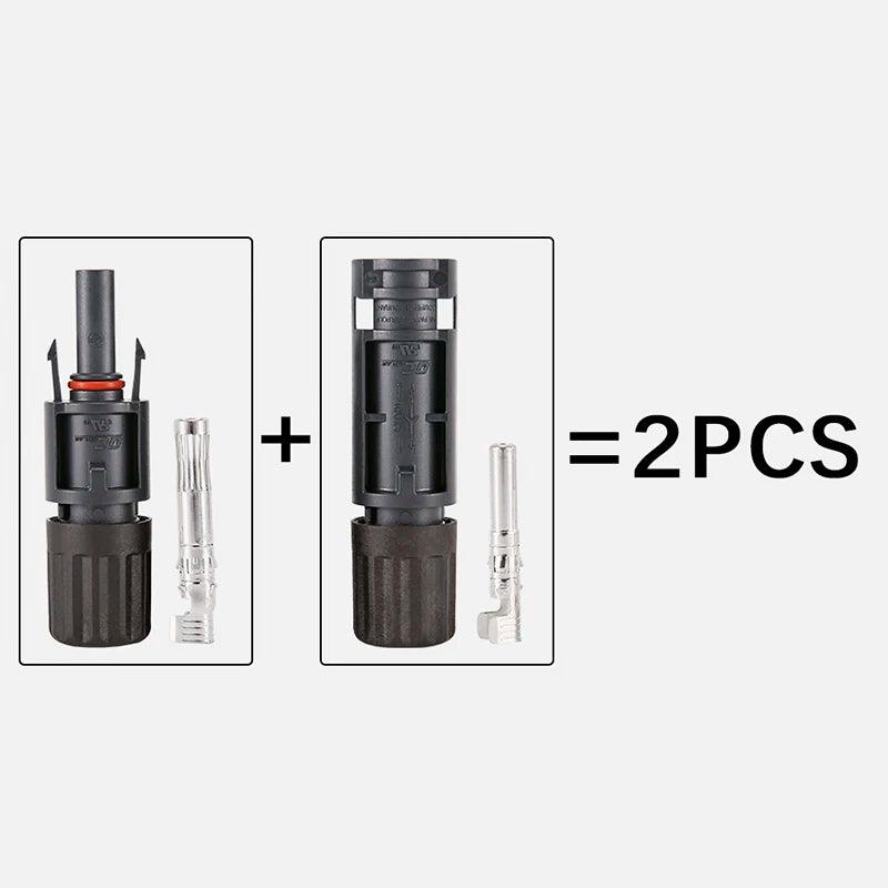 10/20/40/100 PCS Wholesale IP68 30A/1500V PV Solar Conenctor QC4 Solar Connector PV Connector Kit for 2.5/4/6mm2 Solar Cable