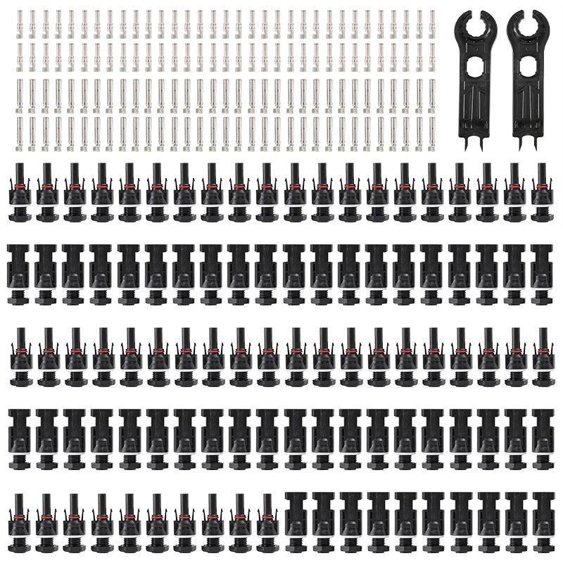 Free Shipping 10/20/40/100PCS Solar PV Connectors for Solar Panel Mount Inverter Panel IP67 DC1000V Solar connector PV coupler