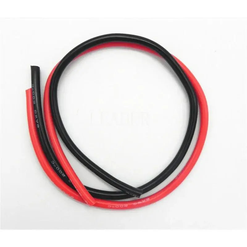 1 Meter Black+1 Meter Red 8AWG/ 10AWG High Temperature Soft Silicone Cable Silica Gel Wire Heatproof Tinned Copper Power Cable - electrical center b2c