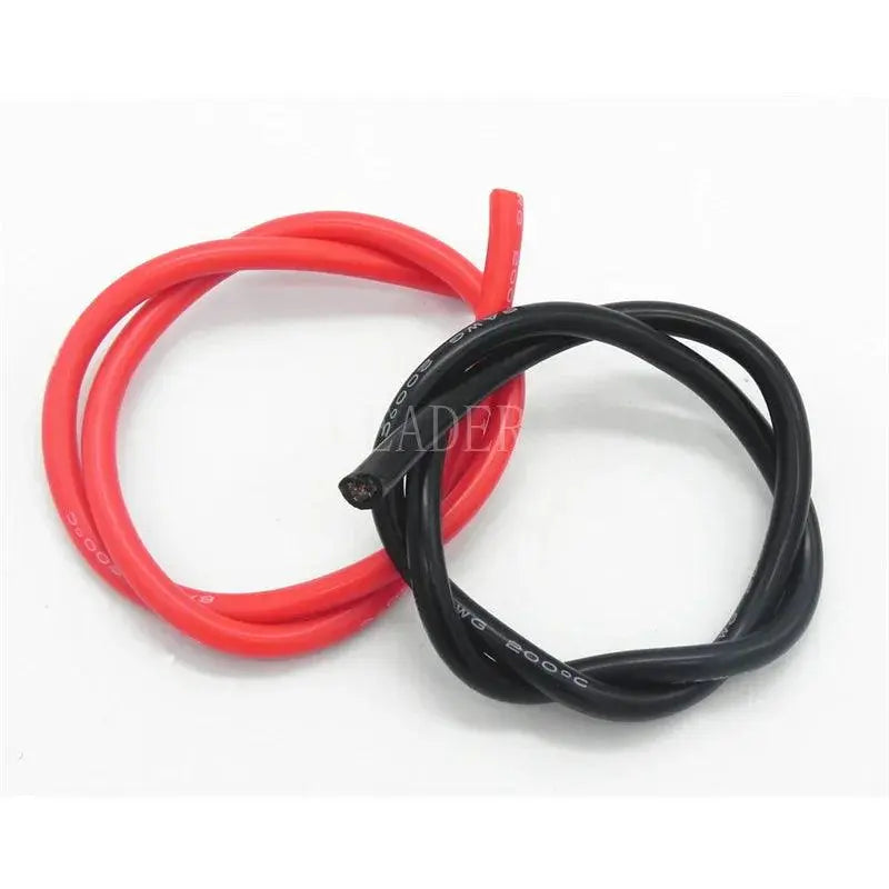 1 Meter Black+1 Meter Red 8AWG/ 10AWG High Temperature Soft Silicone Cable Silica Gel Wire Heatproof Tinned Copper Power Cable - electrical center b2c