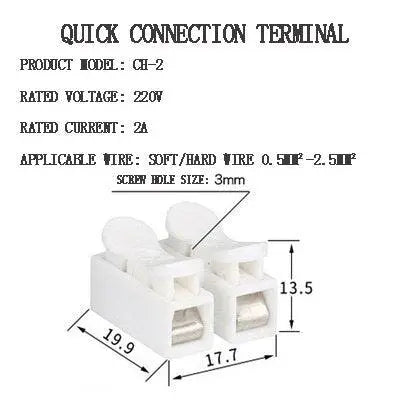 1/3/5/10PCS Mini Quick Wiring Connectors Universal Compact Conductor Spring Splicing Wiring Connector Push-in Terminal Block - electrical center b2c