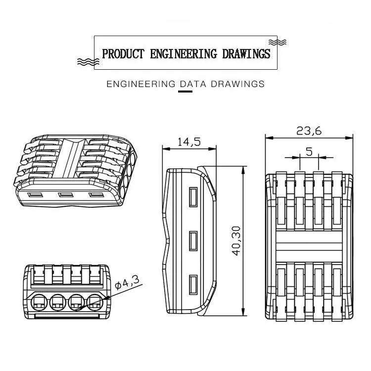 1/3/5/10PCS Mini Quick Wiring Connectors Universal Compact Conductor Spring Splicing Wiring Connector Push-in Terminal Block - electrical center b2c