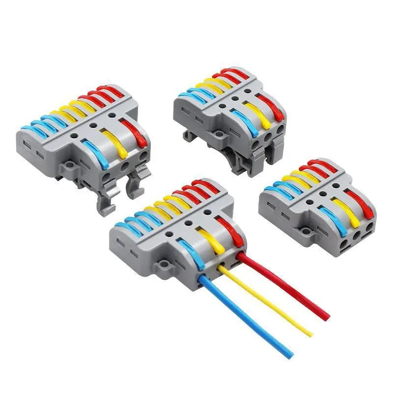 1/3/5/10PCS Mini Quick Wiring Connectors Universal Compact Conductor Spring Splicing Wiring Connector Push-in Terminal Block - electrical center b2c