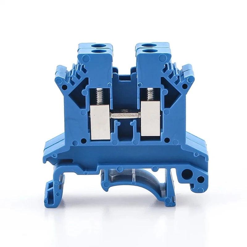 10Pcs Din Rail Terminal Block UK-2.5B Wire Electrical Conductor Universal Connector Screw Connection Terminal Strip Block UK2.5