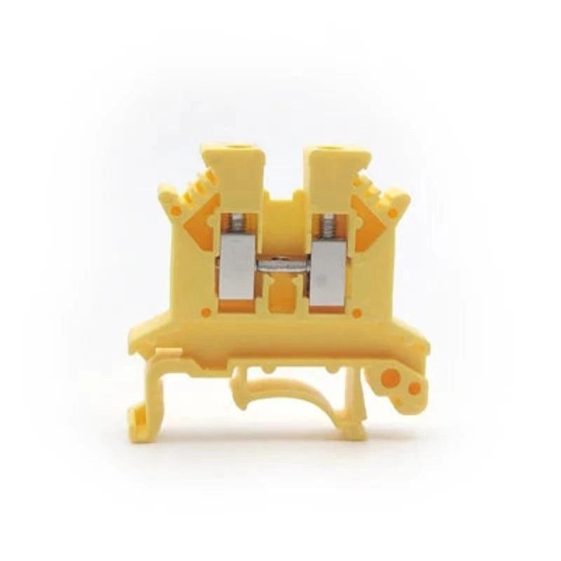 10Pcs Din Rail Terminal Block UK-2.5B Wire Electrical Conductor Universal Connector Screw Connection Terminal Strip Block UK2.5