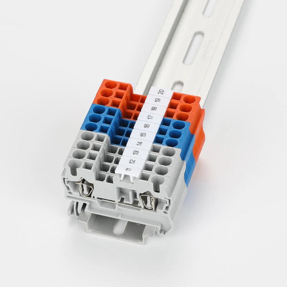 10Pcs/lot Zack Marker Strips With Standard Numbering With Blank for UK and ST and PT DIN Rail Terminal Blocks ZB4 ZB5 ZB6 ZB8 ZB10 - electrical center b2c