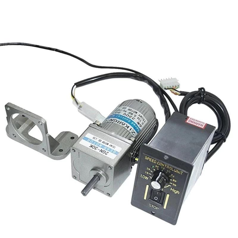 110V/220V AC Gear Motor Set 6W With Speed Controller 7.5/15/23/34/54/75/108/150/180/270/450/540/675Rpm AC Motor Metal Gearbox